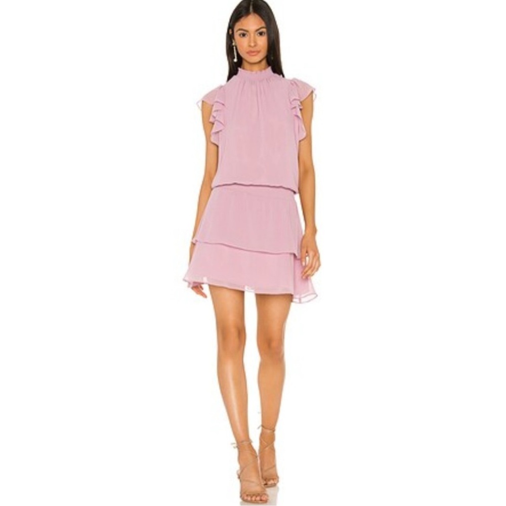 1. State Pink Ruffle Mini Dress